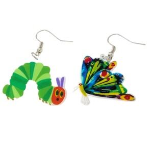 New Caterpillar Butterfly Earrings Colorful Bug Insect Kitsch Teacher Jewelry